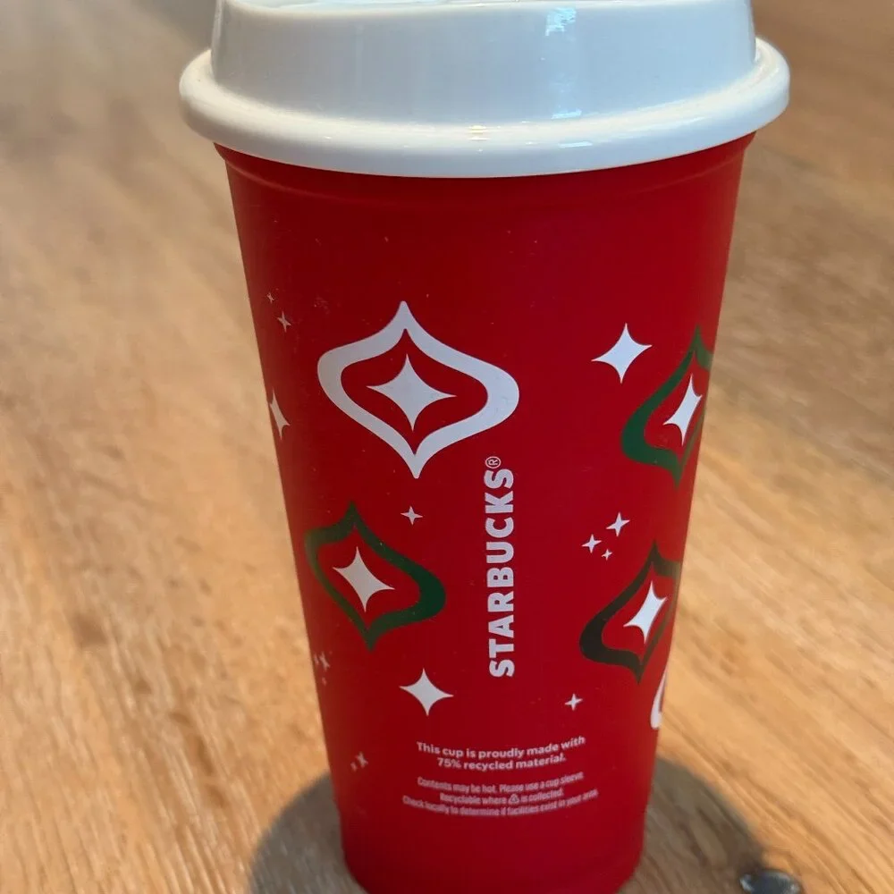 NEW Starbucks Holiday Cup Reusable Collectible 16 oz Grande Hot/Cold Travel Cup